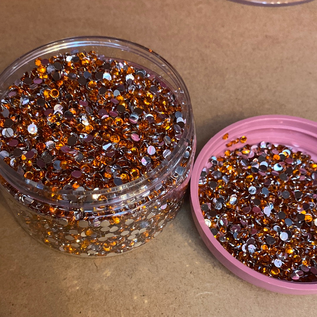 Orange 3mm Resins Rhinestones