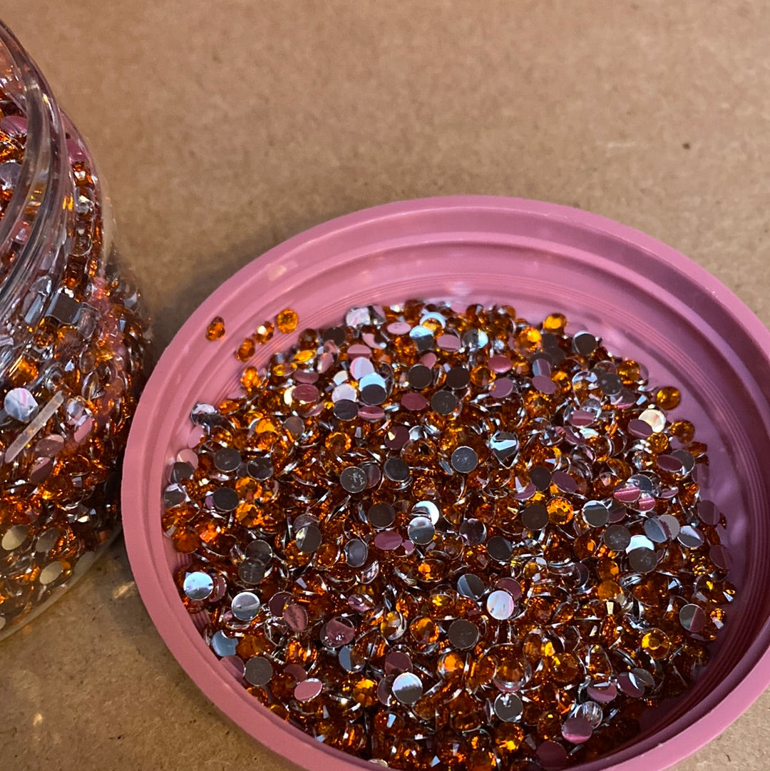 Orange 3mm Resins Rhinestones