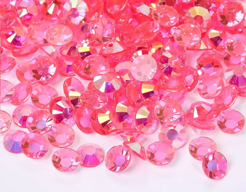 Rose Pink Ab Transparent Rhinestones