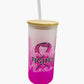 Glass cup with Lid and straw (With this purchase you will get free pearl mix to bling your lid)
