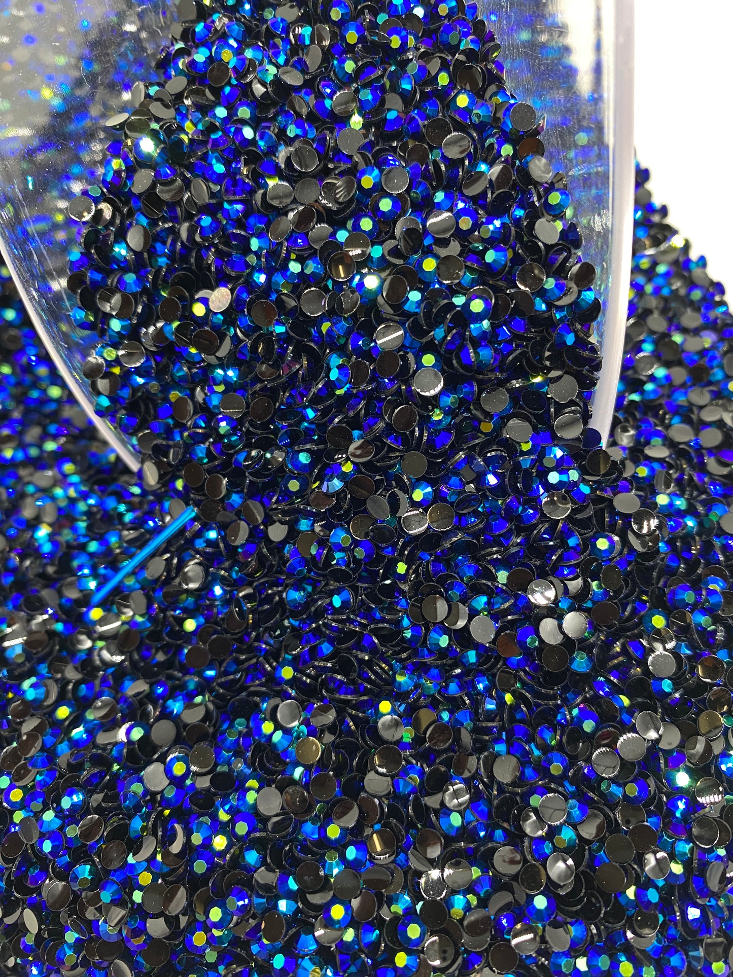 Blue Brass Jelly Rhinestones