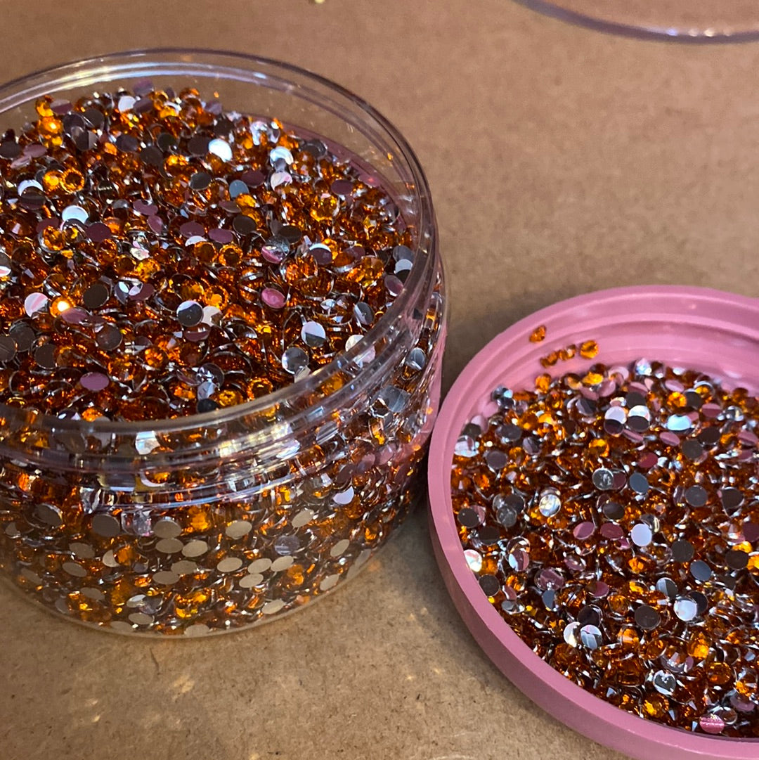 Orange 3mm Resins Rhinestones