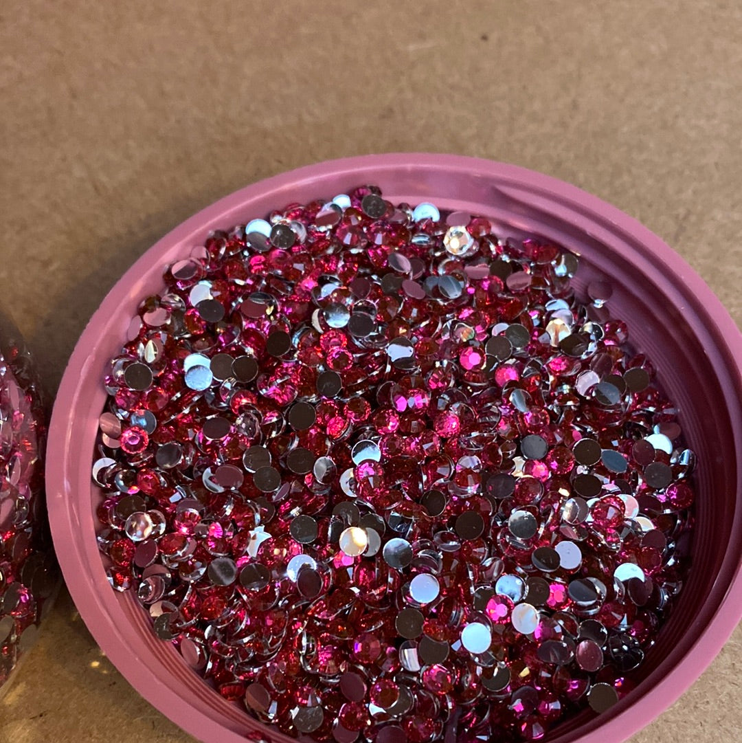 Rose Pink 3mm Resins Rhinestones